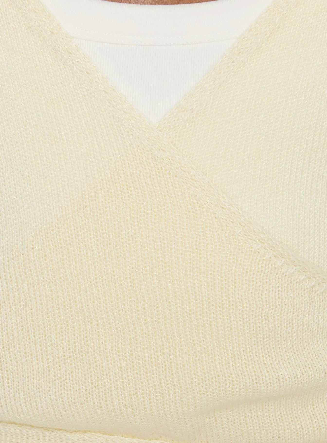 Tonee Sheer Wrap Knit Cardigan Butter Cream